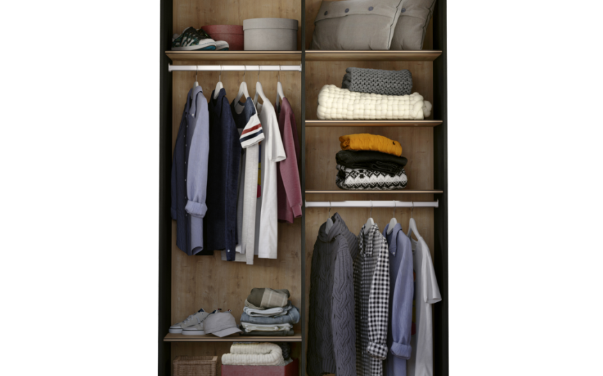 Шкаф купе Black с зеркалом