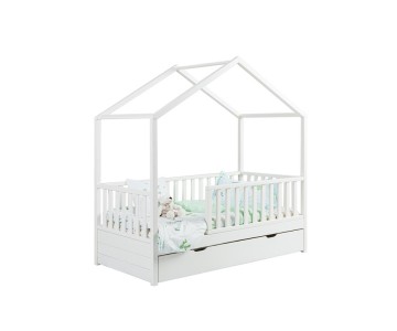 Кровать тахта с бортиками с поперечной крышей Тимберика Кидс N10