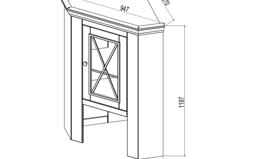 Надстройка для комода Форест Графит углового