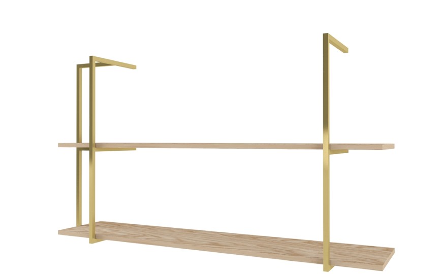 Полка 2-х ярусная Тури Белый Полка 2-х ярусная Тури Белый