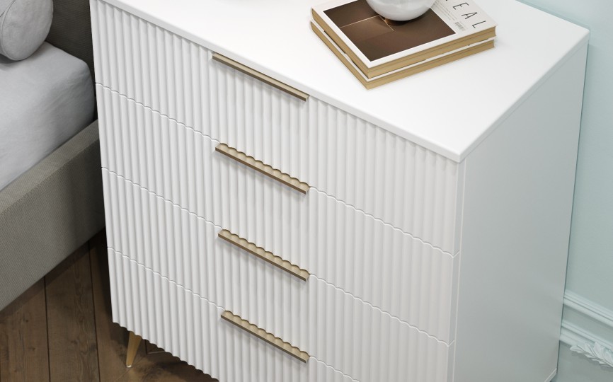 Комод Афина АФ-01 белый бриллиант/бланж