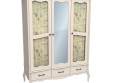 Шкаф трехдверный со стеклянными дверями и зеркалом "Лебо" Шкаф трехдверный со стеклянными дверями и зеркалом "Лебо"