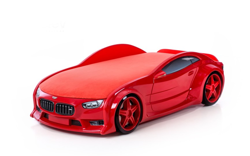 Кровать-машина объемная NEO "БМВ" красная Кровать-машина объемная NEO "БМВ" красная