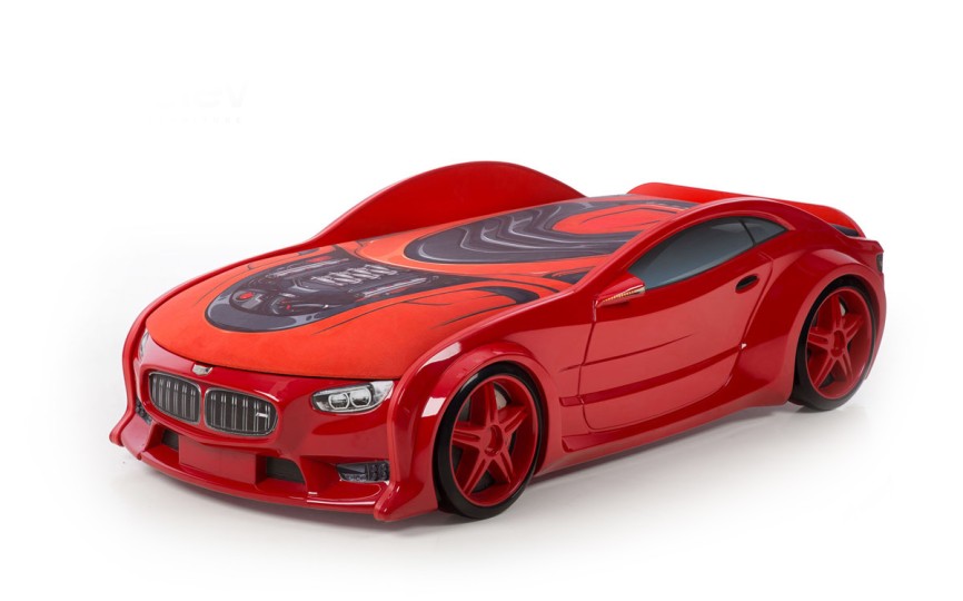 Кровать-машина объемная NEO "БМВ" красная Кровать-машина объемная NEO "БМВ" красная