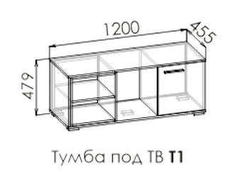 Тумба под ТВ Моно Т1
