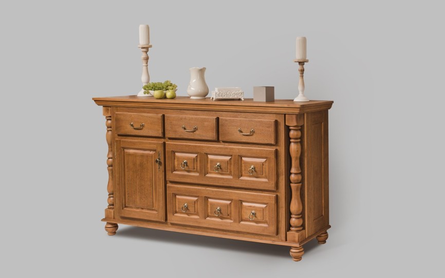 Комод Валенсия 2-16 на круглых ножках