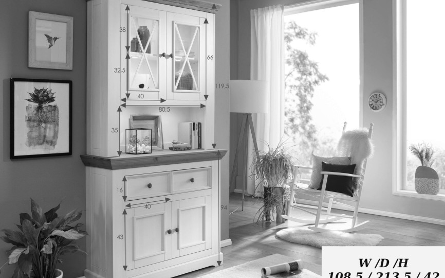 Буфет Форест Графит, 2 двери