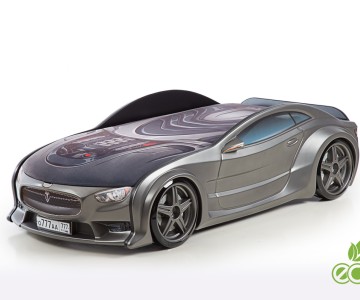 Кровать-машина объемная NEO "Тесла" графит  