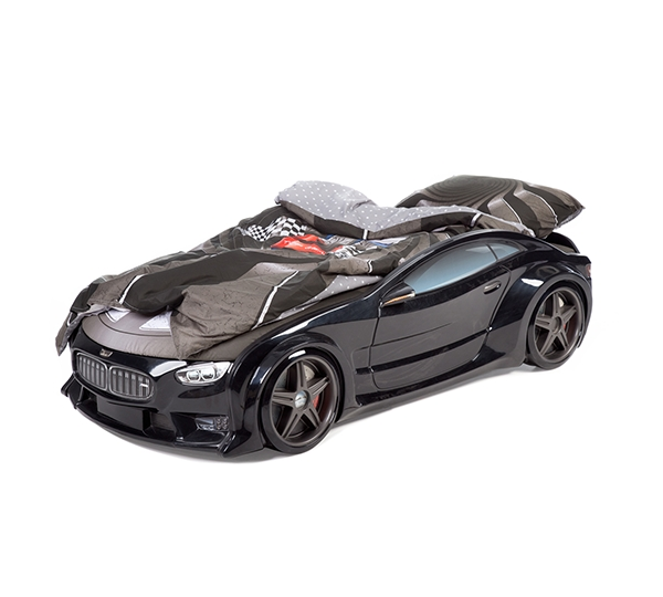 Комплект постельного белья для машинок-кроваток (чёрный)