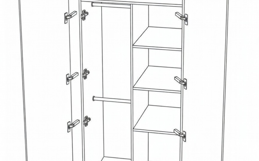 Комплект мебели Тефия, стол + шкаф + полка Комплект мебели Тефия, стол + шкаф + полка