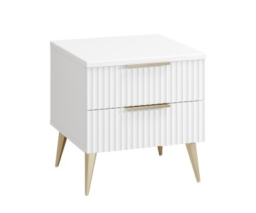 Тумба прикроватная Афина АФ-02 белый бриллиант/бланж