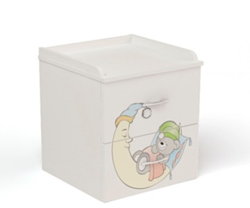 Тумба прикроватная "Bears" белая с мишками