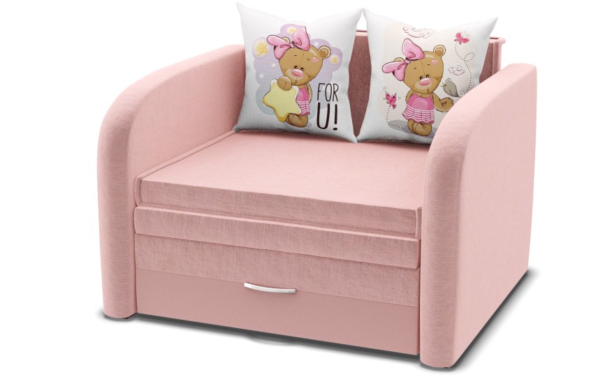 Диван Мультик Мишки нежно-розовый 