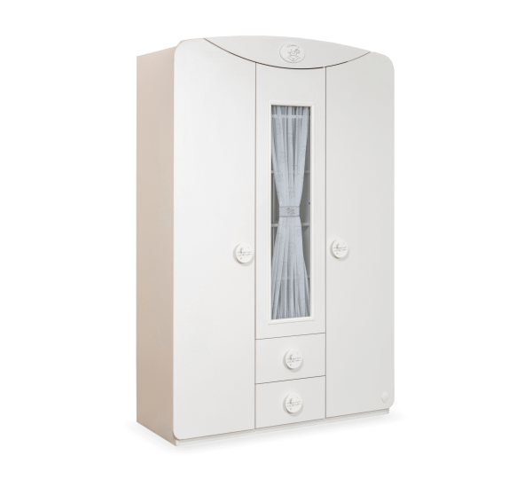 Шкаф трехдверный с окном Baby Cotton Шкаф трехдверный с окном Baby Cotton