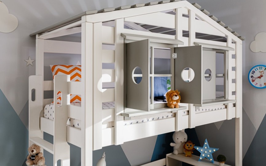 Кровать чердак Тимберика Кидс N12