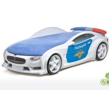 Кровать-машина объемная NEO "Тесла" Полиция 