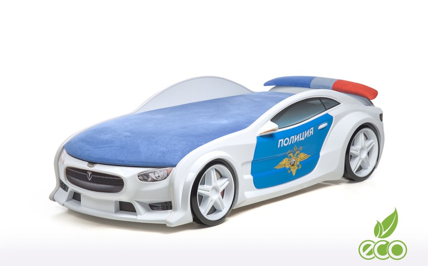 Кровать-машина объемная NEO "Тесла" Полиция 