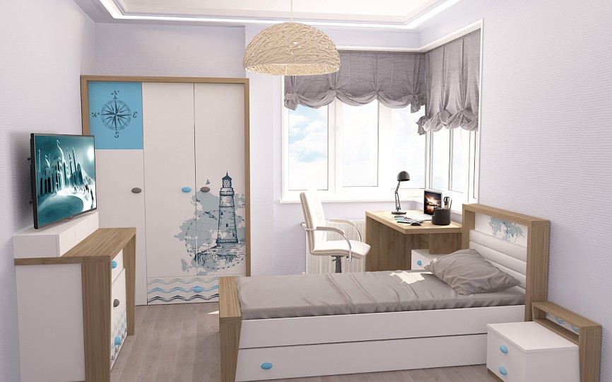 Комната №2 MIX OCEAN (голубой) 