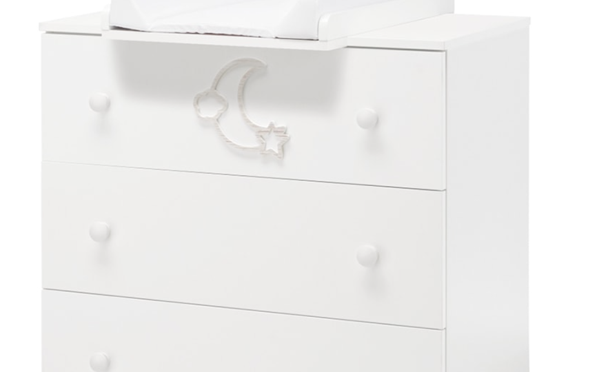 Детская комната Erbesi Moon с тумбой со съемной пеленальной доской (Эрбеси Мун) с подсветкой