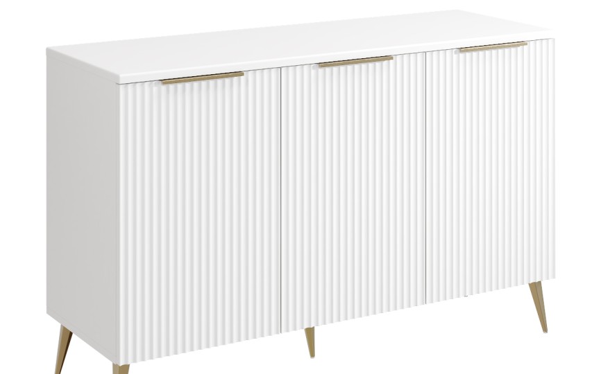 Комод Афина с полками АФ-03 белый бриллиант/бланж