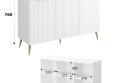 Комод Афина с полками АФ-03 белый бриллиант/бланж