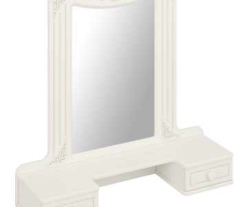 Полка с зеркалом Ассоль АС-38 Белый