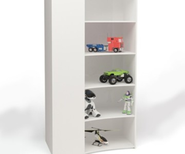 Стеллаж угловой белый в детскую