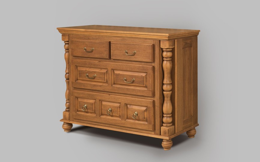 Комод Валенсия 2-18 на круглых ножках