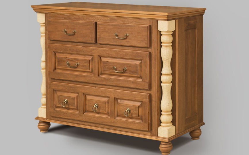 Комод Валенсия 2-18 на круглых ножках