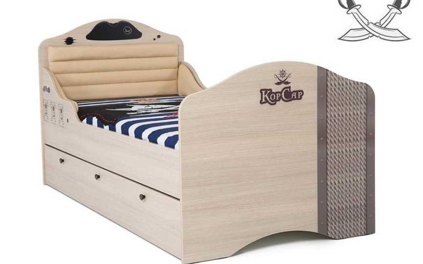 Кровать "Pirat №2" 190*90 с высоким изножьем 