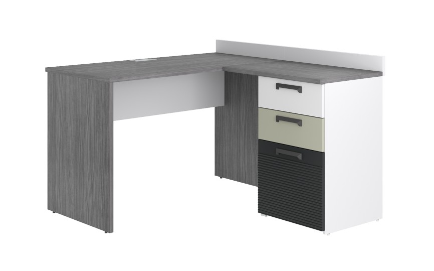 Стол прямой Сплит с угловым модулем