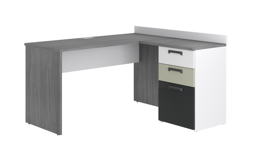 Стол прямой Сплит с угловым модулем