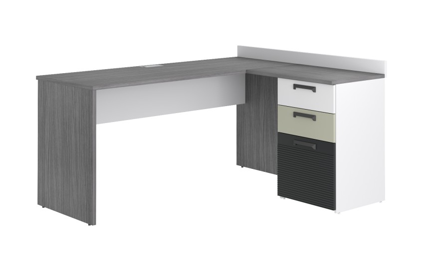 Стол прямой Сплит с угловым модулем