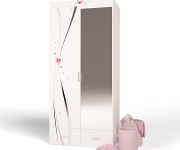 Шкаф 2-х дверный "Princess" с зеркалом