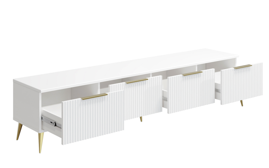 Тумба под ТВ Афина АФ-04 белый бриллиант/бланж