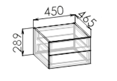 Стол прямой с ящиками Моно