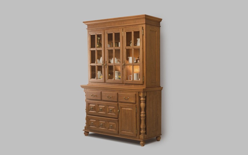 Сервант Валенсия трехдверный 2-19 на круглых ножках