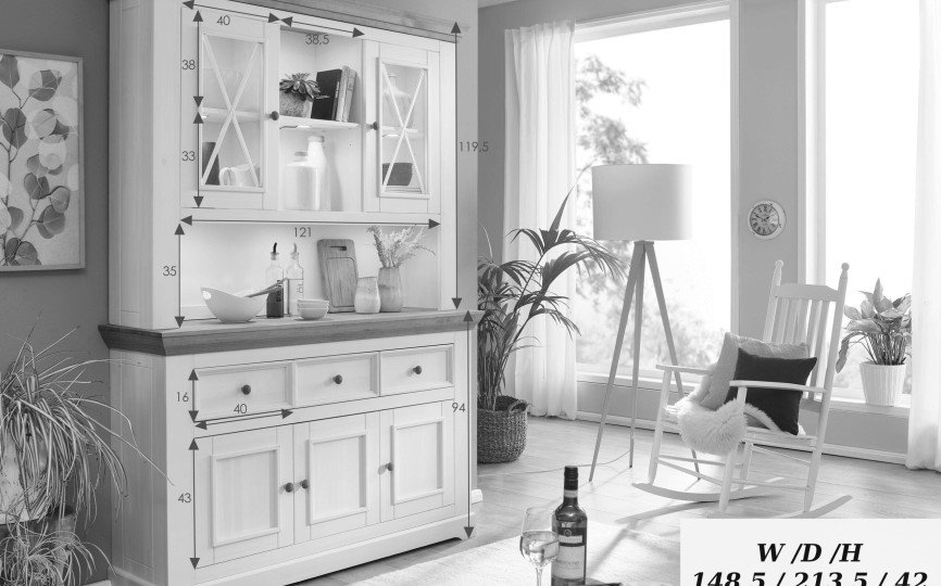 Буфет Форест Графит, 3 двери