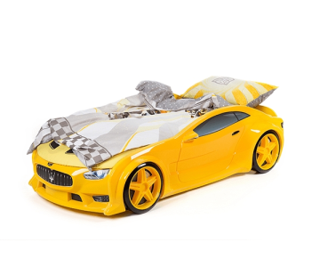 Комплект постельного белья для машинок-кроваток (желтый)  