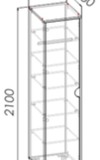 Шкаф пенал Барни Беж Шкаф пенал Барни Беж