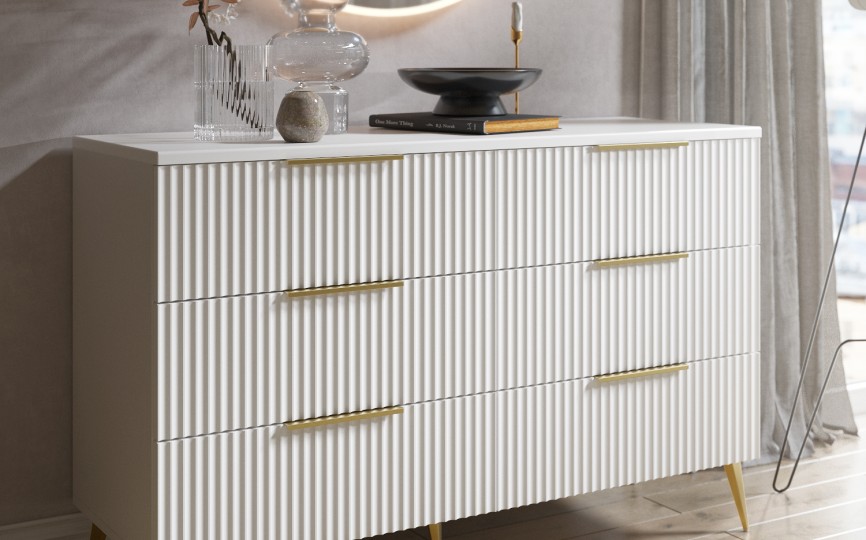 Комод Афина АФ-05 белый бриллиант/бланж