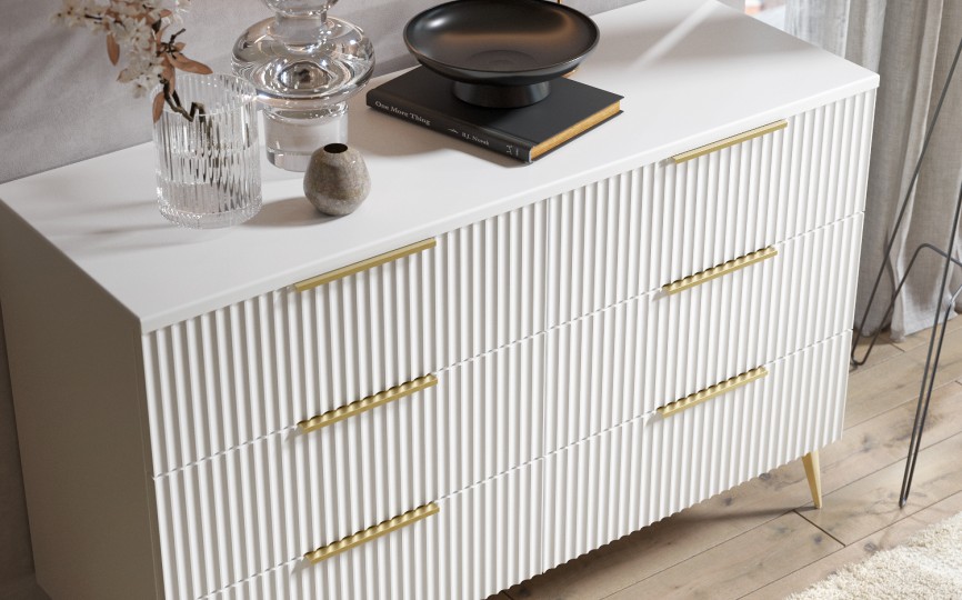 Комод Афина АФ-05 белый бриллиант/бланж