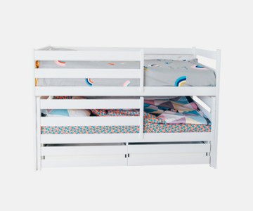 Кровать 2-х ярусная с выдвижным спальным местом (с ящиками)