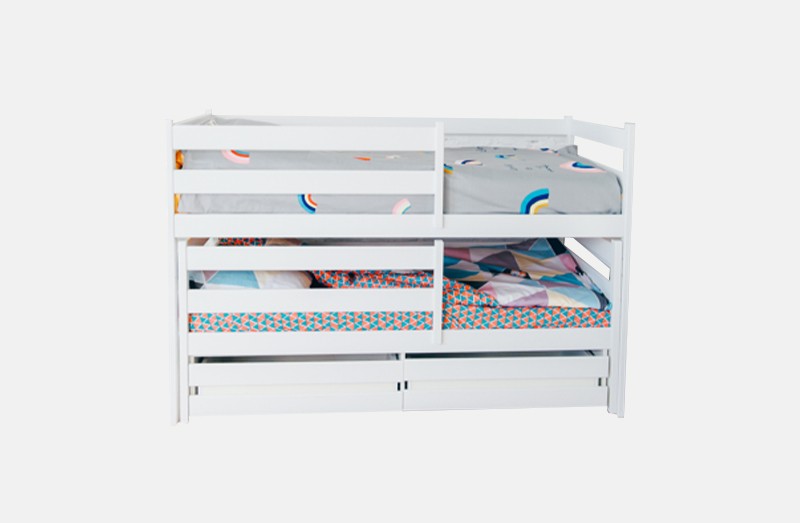 Кровать 2-х ярусная с выдвижным спальным местом (с ящиками)