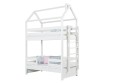 Кровать двухъярусная с продольной крышей, лестница с торца Тимберика Кидс N16