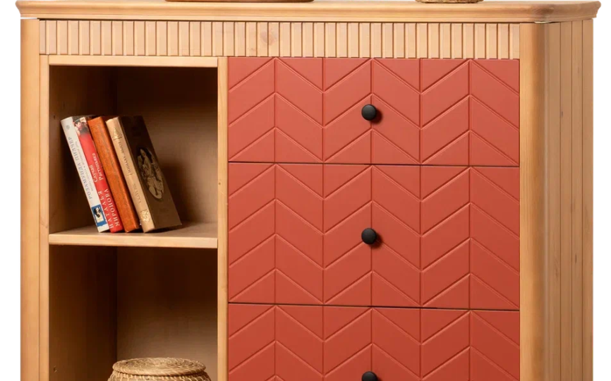 Комод Грета №9 две полки, три ящика