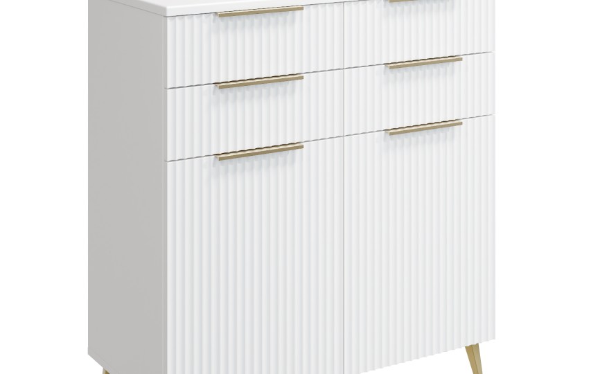 Комод Афина комбинированный АФ-06 белый бриллиант/бланж