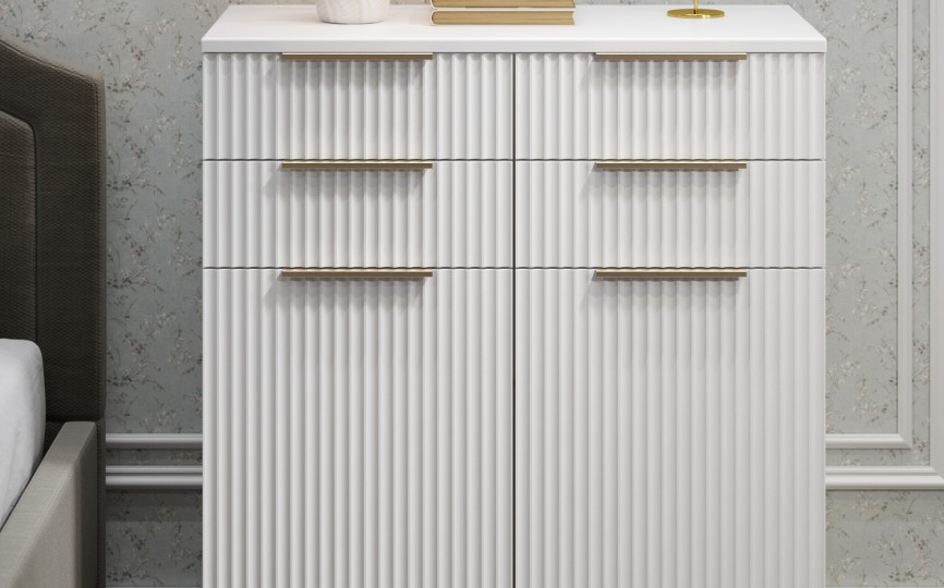 Комод Афина комбинированный АФ-06 белый бриллиант/бланж