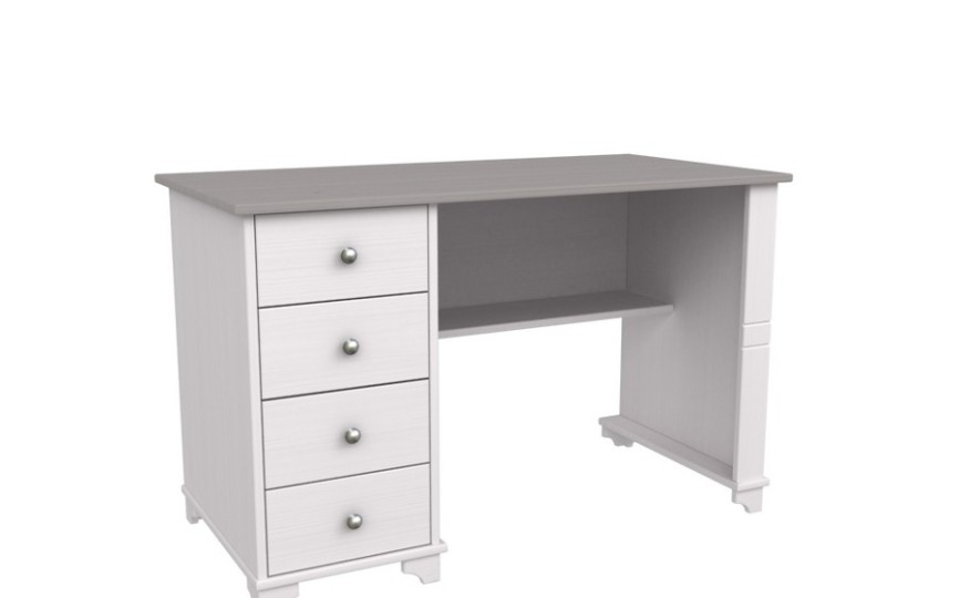 Стол письменный "Бейли" 4 ящика белый воск