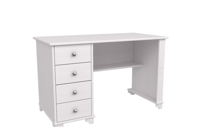 Стол письменный "Бейли" 4 ящика белый воск